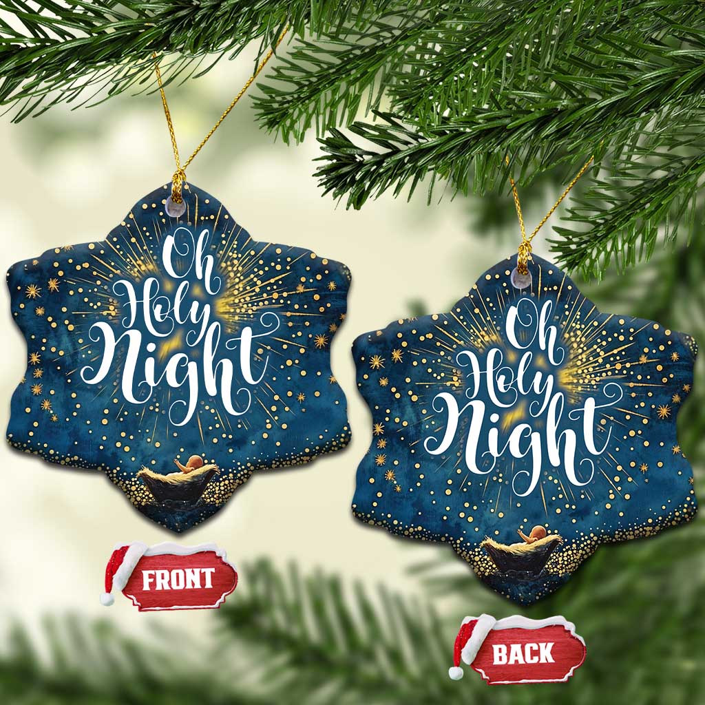 Oh Holly Night Nativity Xmas Christian Christmas Ornament TS09
