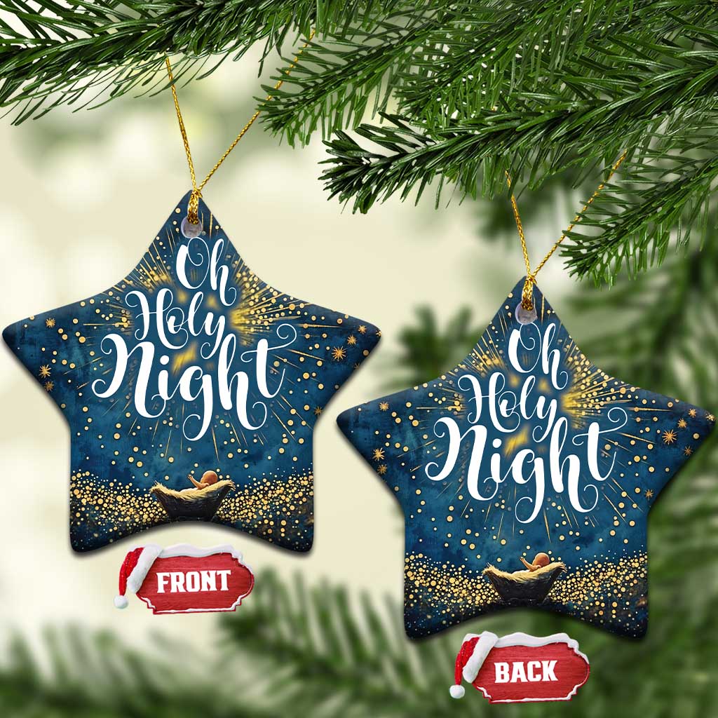 Oh Holly Night Nativity Xmas Christian Christmas Ornament TS09