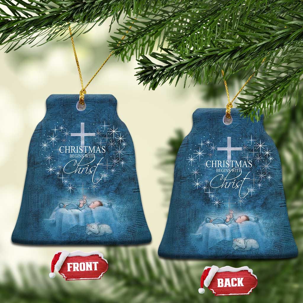 Christmas Begins With Christ Christmas Ornament TS09