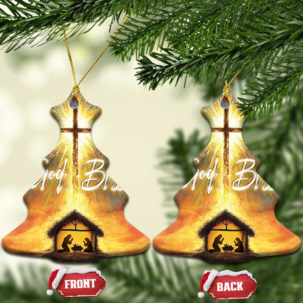 Nativity Christmas God Bless Christian Christmas Ornament TS09