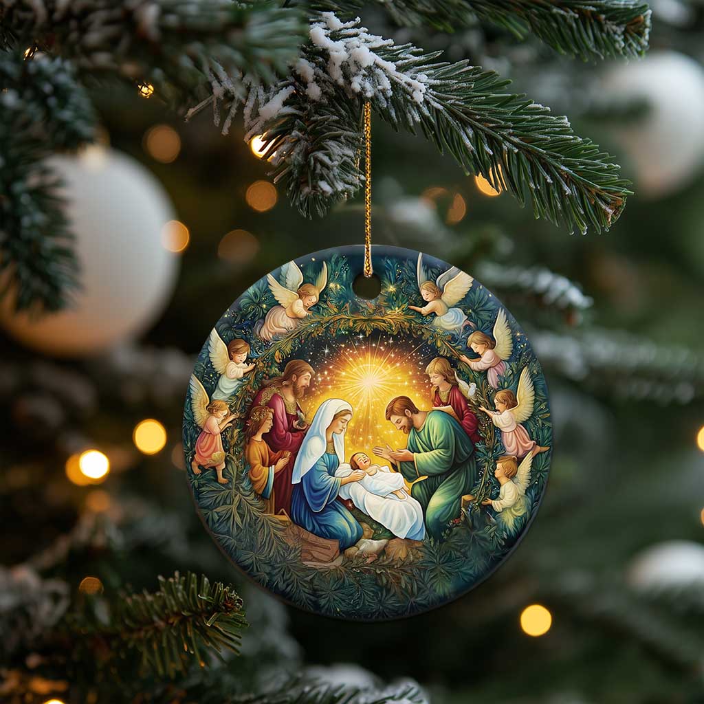 Nativity Christmas Aesthetic Christian Christmas Ornament TS09
