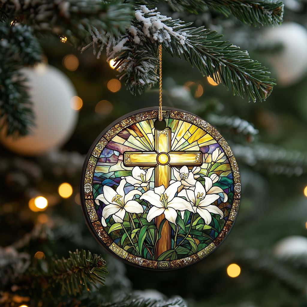 Christ Cross Christian Christmas Ornament TS09
