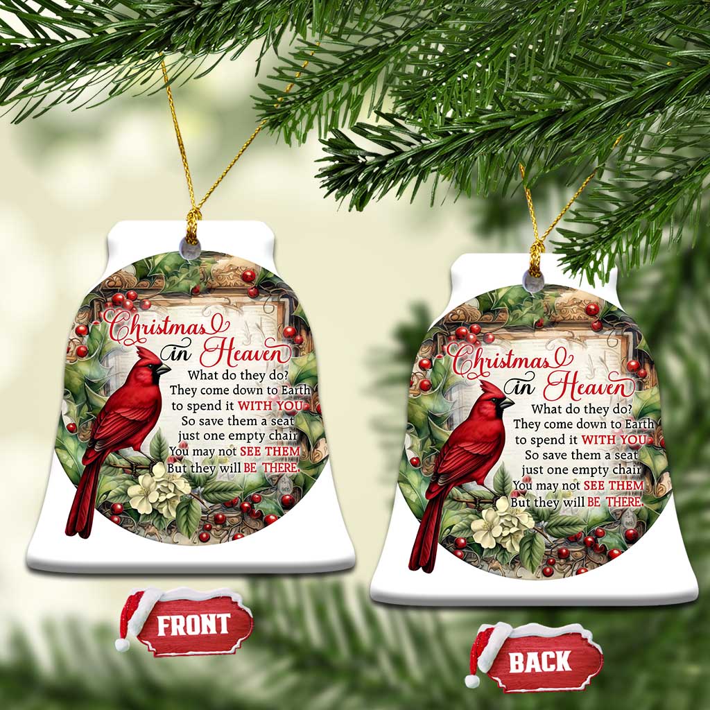 Memorial Christmas Ornament Christmas In Heaven Red Cardinal TS09