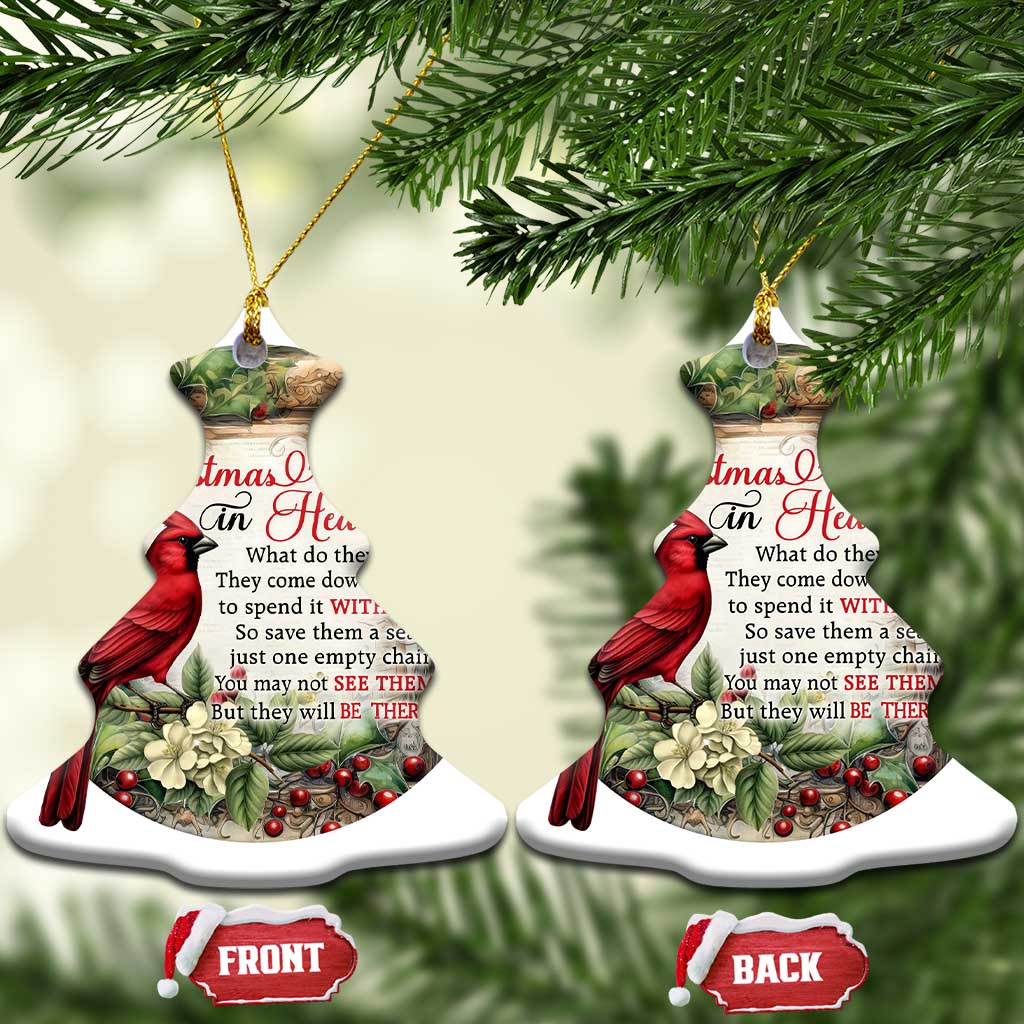 Memorial Christmas Ornament Christmas In Heaven Red Cardinal TS09
