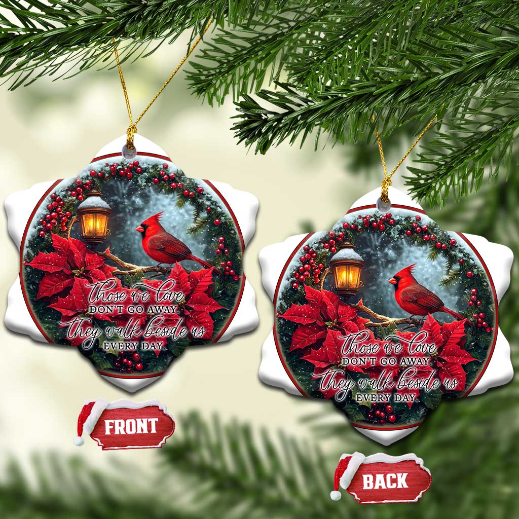 Memorial Christmas Ornament Those We Love Don't Go Away The Walk Beside Us Every Day TS09
