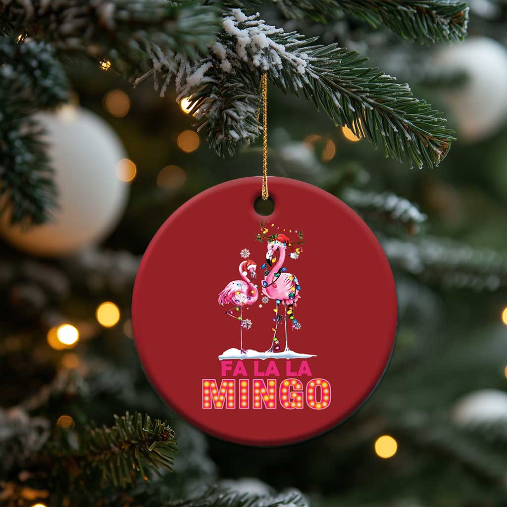Fa La La Mingo Flamingo Hawaiian Xmas Christmas Ornament TS09