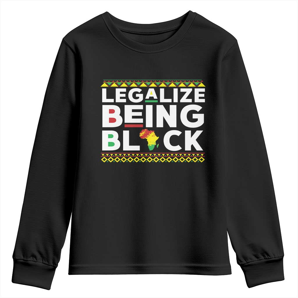 Black Pride Youth Sweatshirt Legalize Being Black History TS09