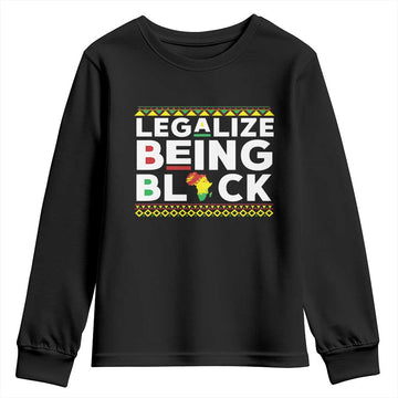 Black Pride Youth Sweatshirt Legalize Being Black History TS09