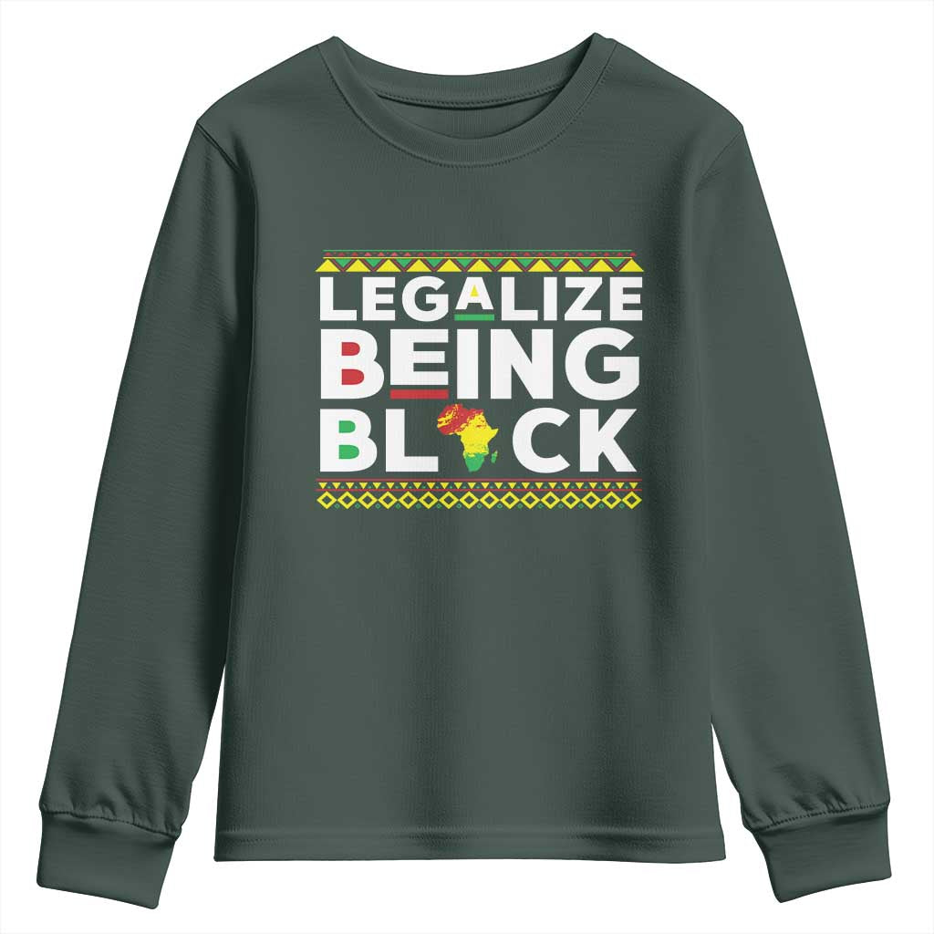 Black Pride Youth Sweatshirt Legalize Being Black History TS09