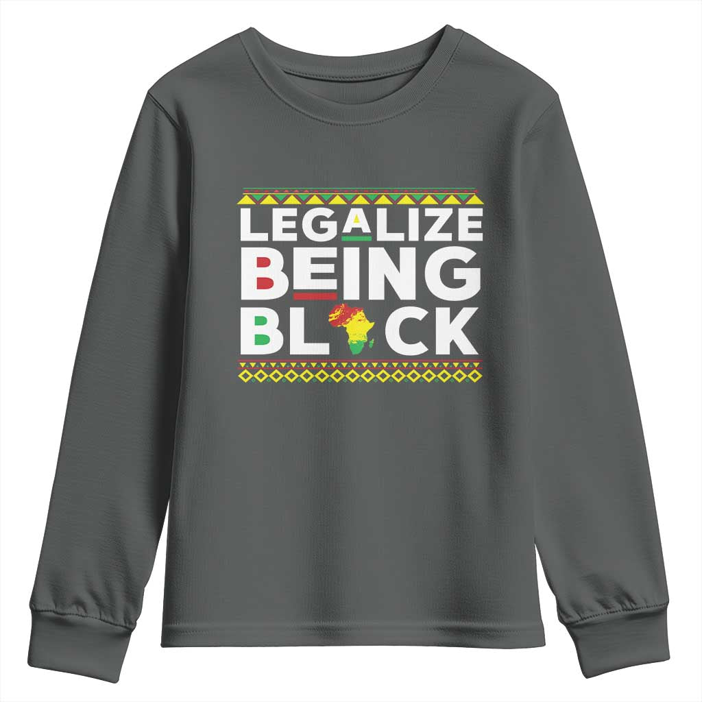 Black Pride Youth Sweatshirt Legalize Being Black History TS09