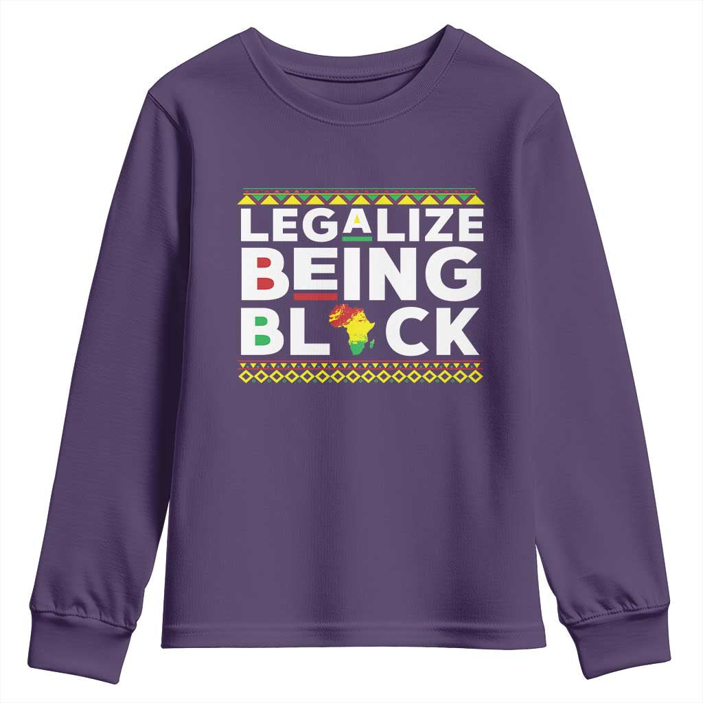Black Pride Youth Sweatshirt Legalize Being Black History TS09