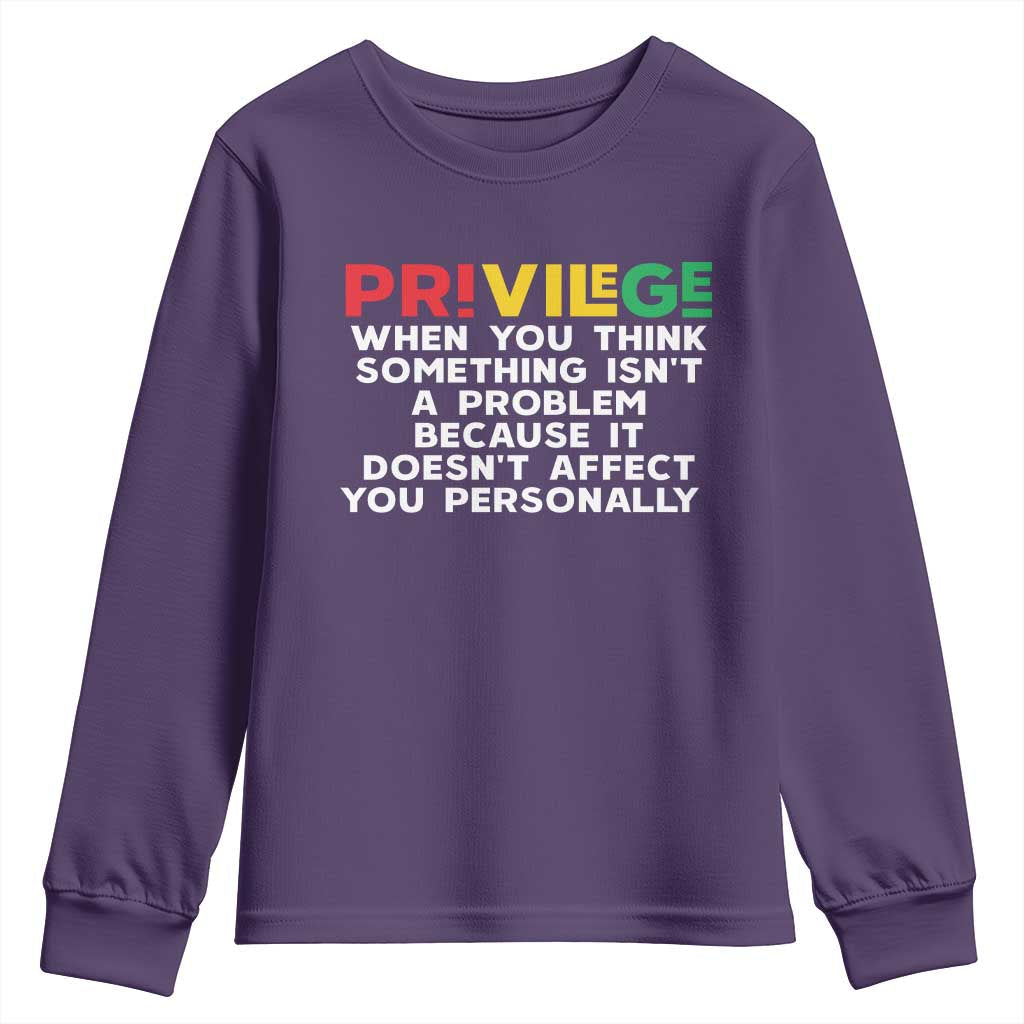 Black History Youth Sweatshirt Privilege Explained BLM TS09