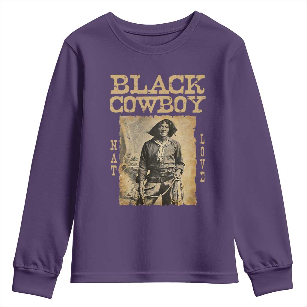 Nat Love Black Cowboy Youth Sweatshirt African American Cowboys Black History TS09