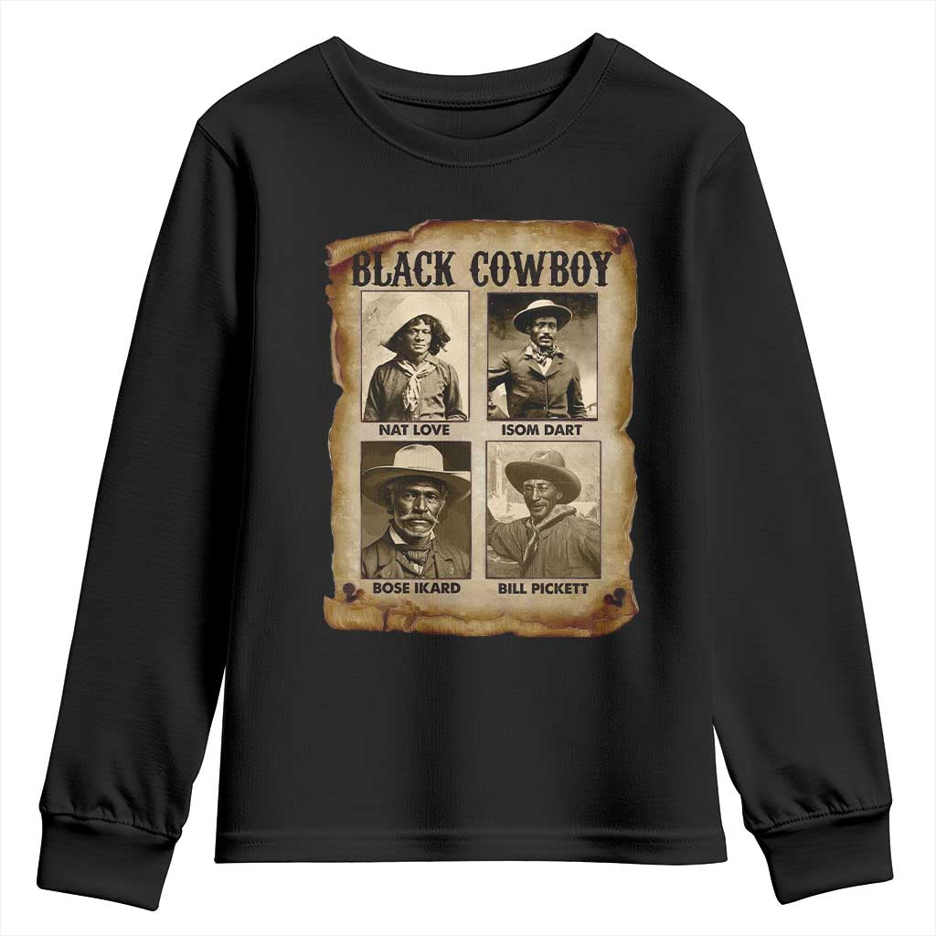 Black Cowboy Youth Sweatshirt African American Legendary Cowboys Black History TS09