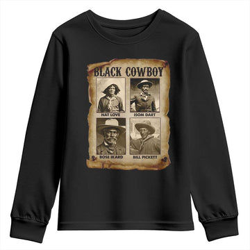 Black Cowboy Youth Sweatshirt African American Legendary Cowboys Black History TS09