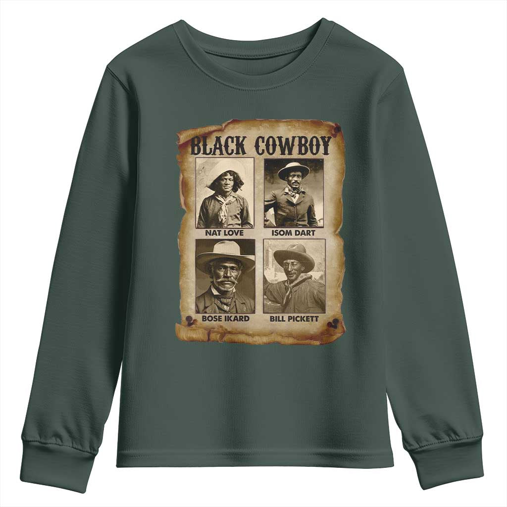 Black Cowboy Youth Sweatshirt African American Legendary Cowboys Black History TS09