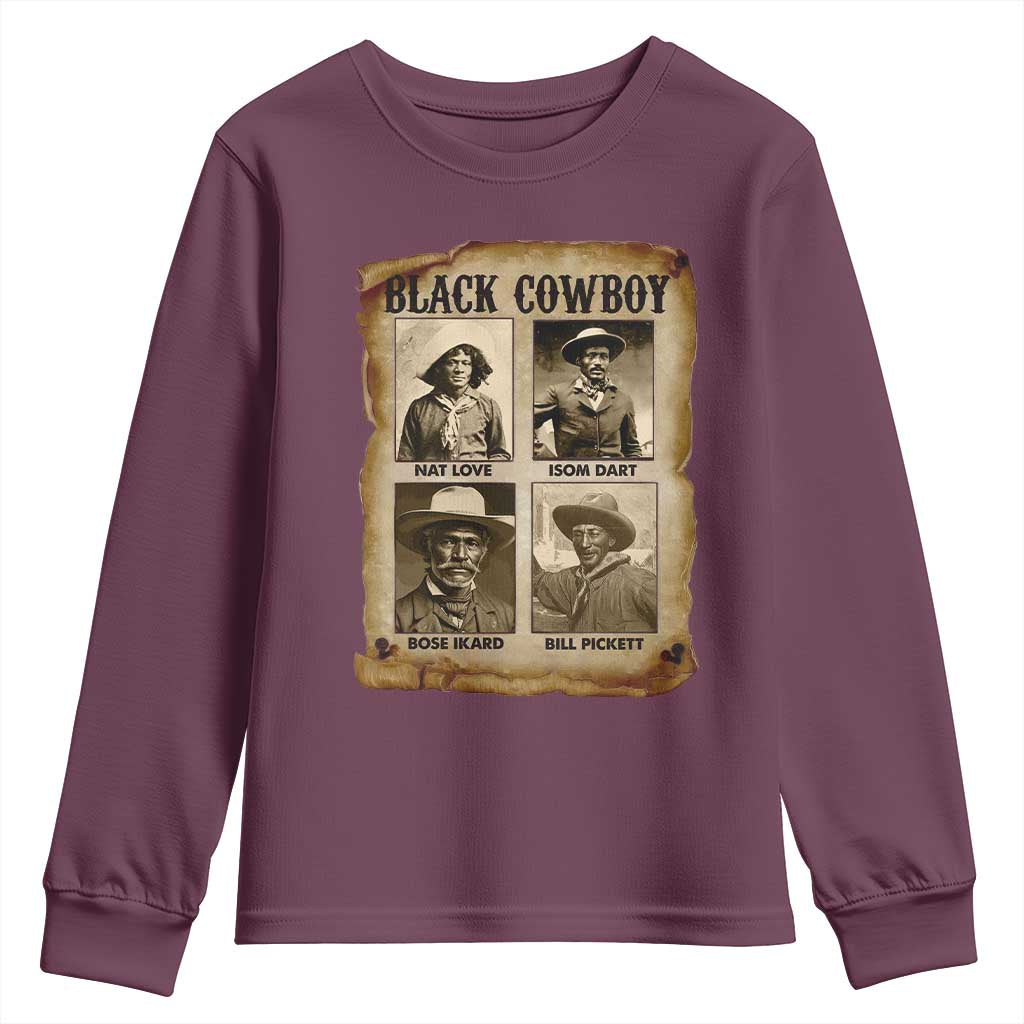 Black Cowboy Youth Sweatshirt African American Legendary Cowboys Black History TS09