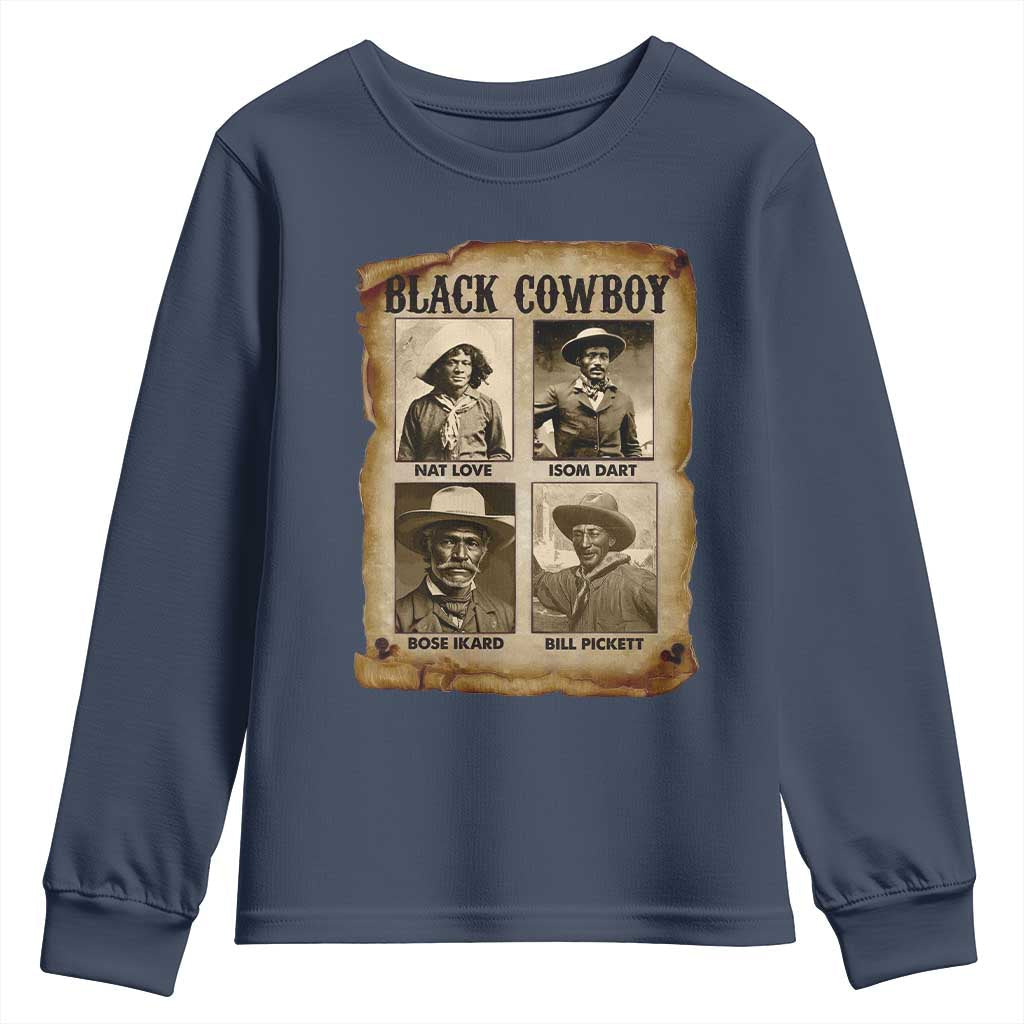 Black Cowboy Youth Sweatshirt African American Legendary Cowboys Black History TS09