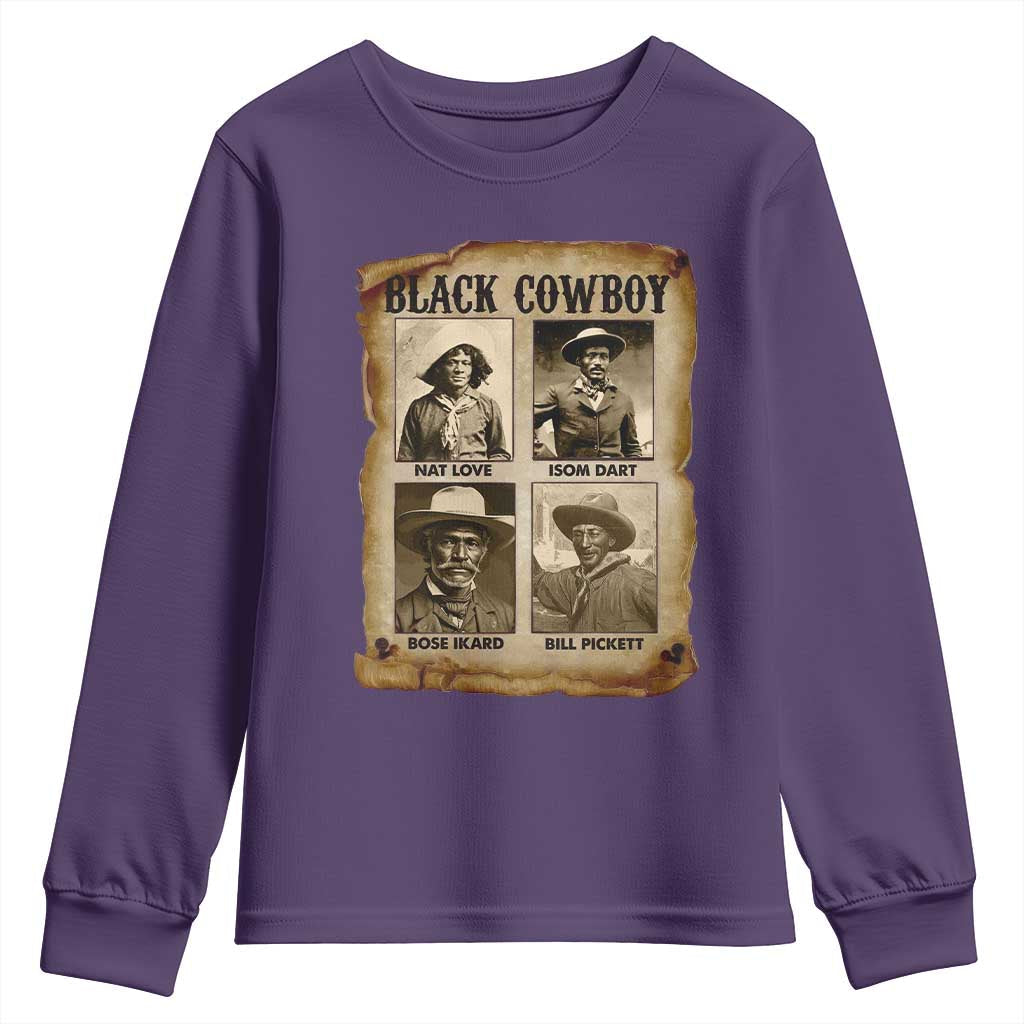 Black Cowboy Youth Sweatshirt African American Legendary Cowboys Black History TS09