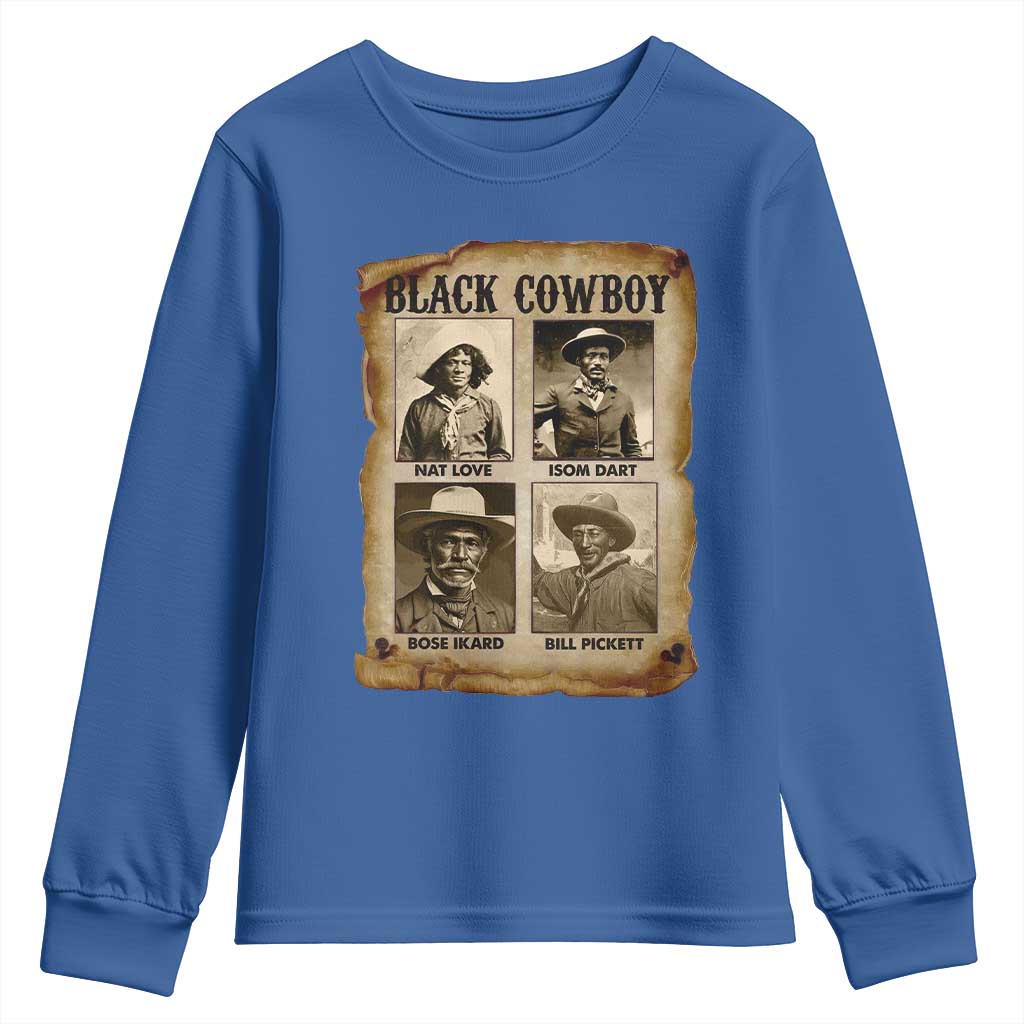 Black Cowboy Youth Sweatshirt African American Legendary Cowboys Black History TS09