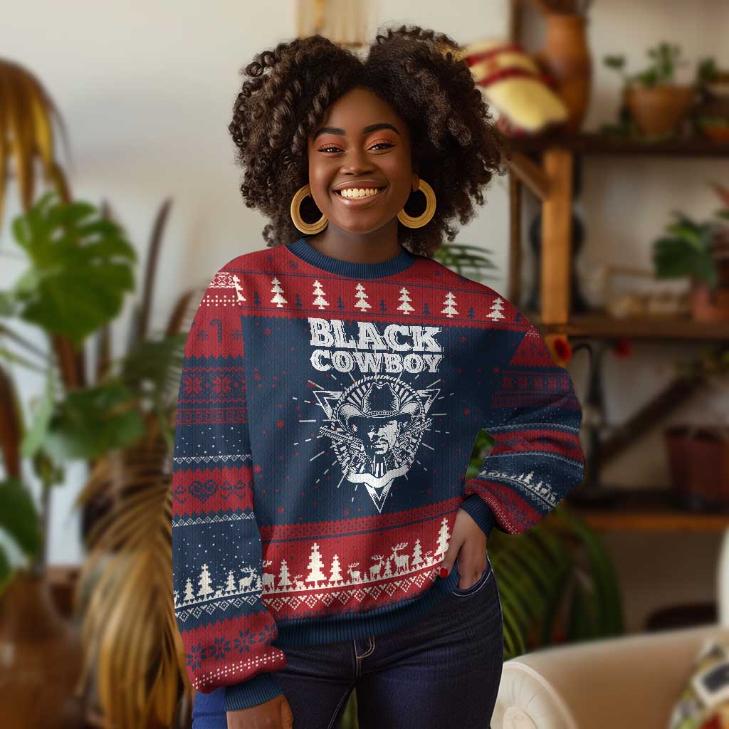 Black History African American Cowboy Ugly Christmas Sweater TS09
