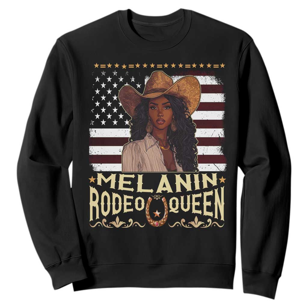 Black Cowgirl Sweatshirt Melanin Rodeo Queen TS09
