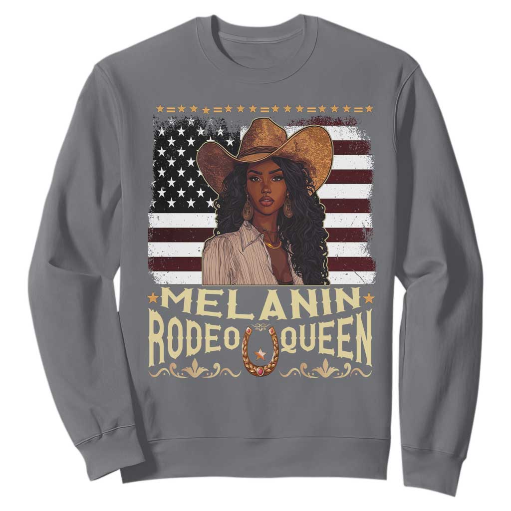 Black Cowgirl Sweatshirt Melanin Rodeo Queen TS09
