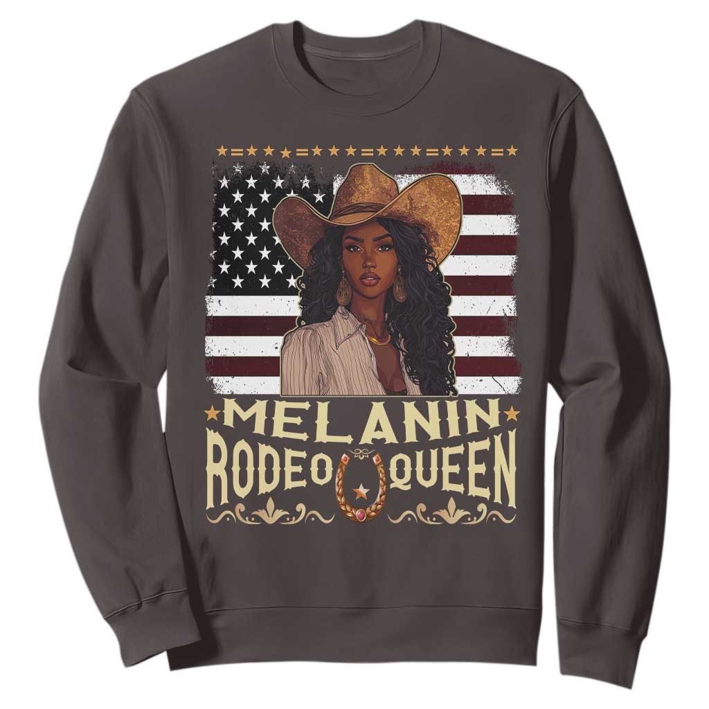 Black Cowgirl Sweatshirt Melanin Rodeo Queen TS09
