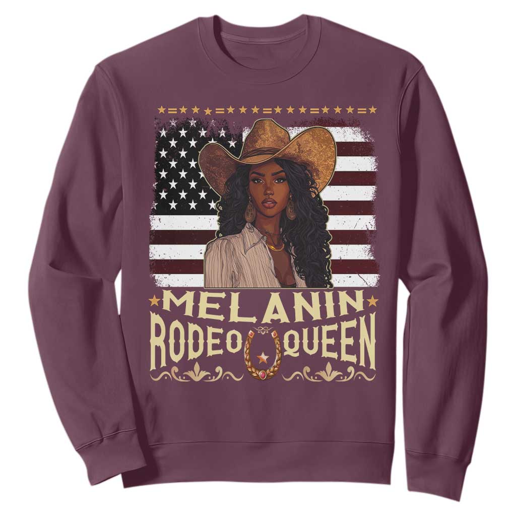 Black Cowgirl Sweatshirt Melanin Rodeo Queen TS09