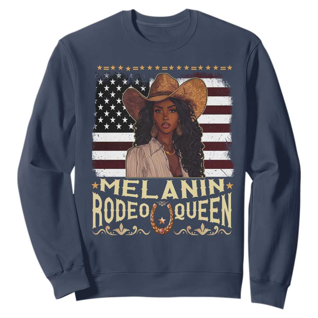 Black Cowgirl Sweatshirt Melanin Rodeo Queen TS09