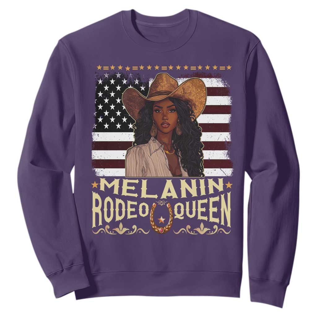 Black Cowgirl Sweatshirt Melanin Rodeo Queen TS09