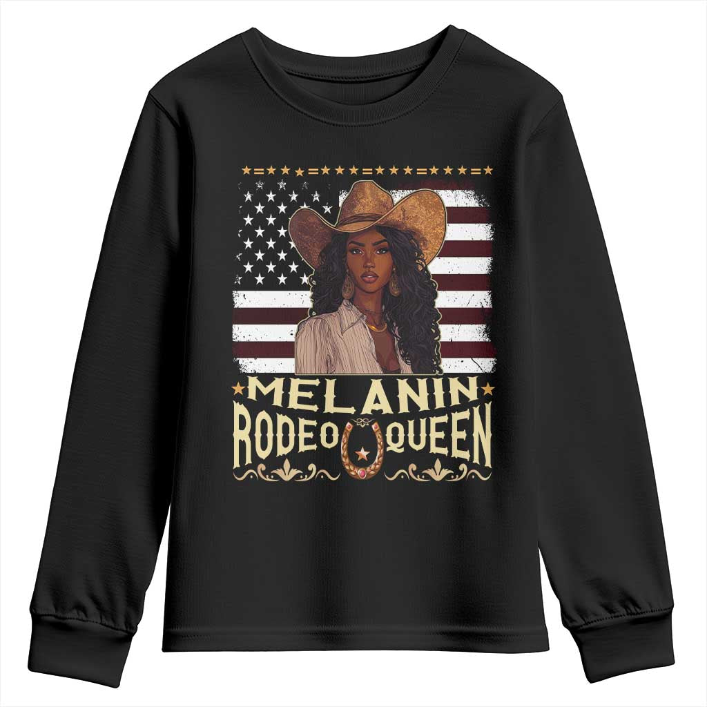 Black Cowgirl Youth Sweatshirt Melanin Rodeo Queen TS09