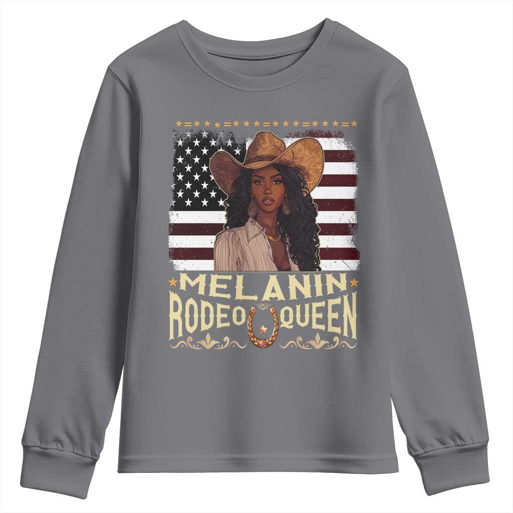 Black Cowgirl Youth Sweatshirt Melanin Rodeo Queen TS09