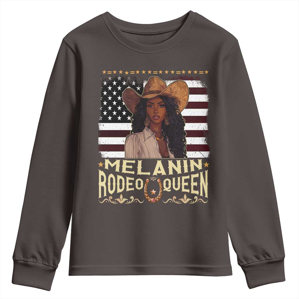 Black Cowgirl Youth Sweatshirt Melanin Rodeo Queen TS09