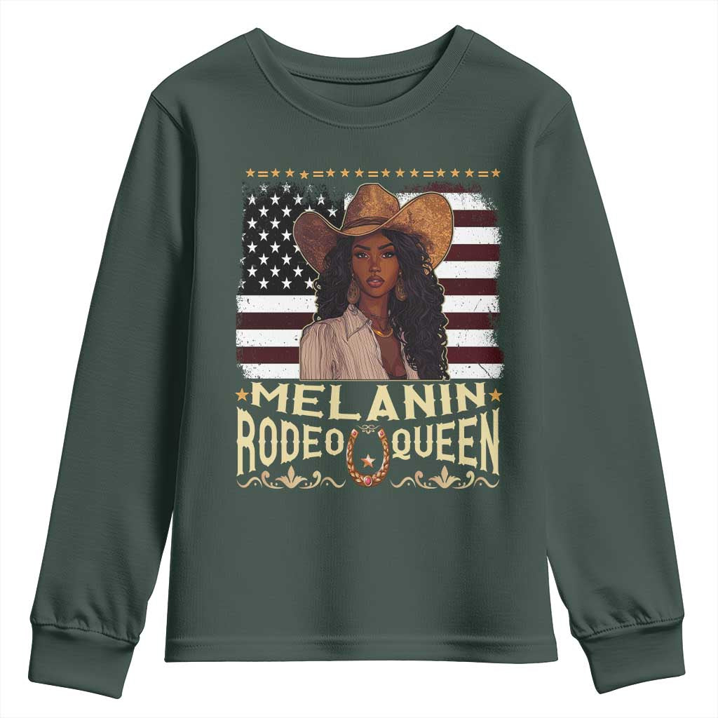Black Cowgirl Youth Sweatshirt Melanin Rodeo Queen TS09