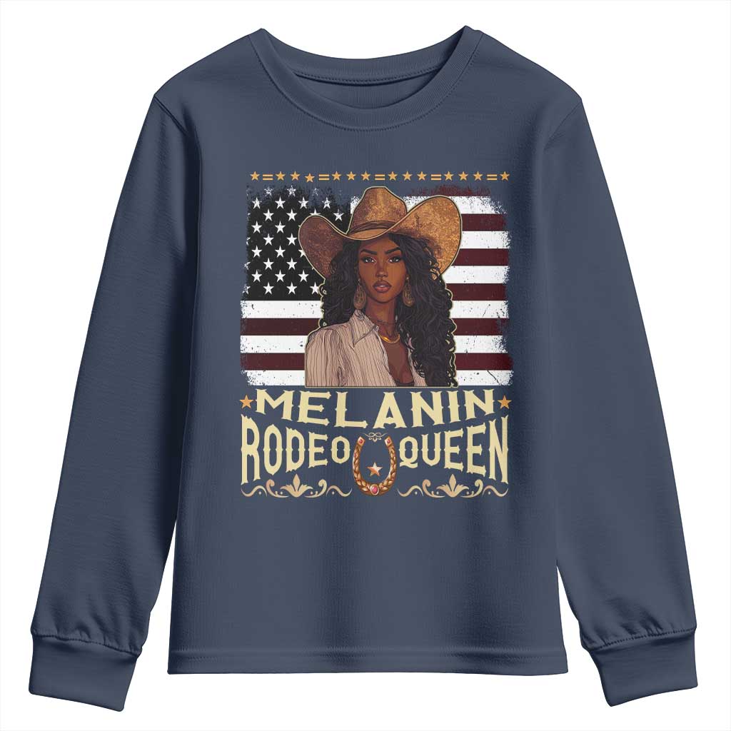 Black Cowgirl Youth Sweatshirt Melanin Rodeo Queen TS09