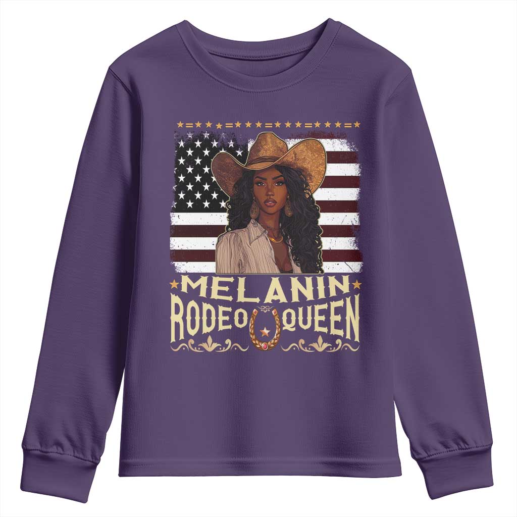 Black Cowgirl Youth Sweatshirt Melanin Rodeo Queen TS09