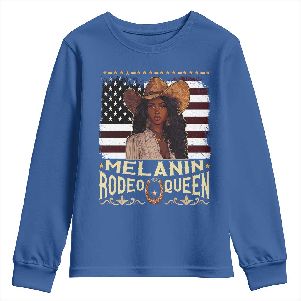 Black Cowgirl Youth Sweatshirt Melanin Rodeo Queen TS09