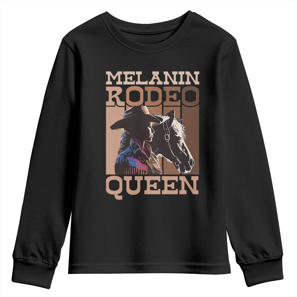 African American Cowgirl Youth Sweatshirt Melanin Rodeo Queen TS09