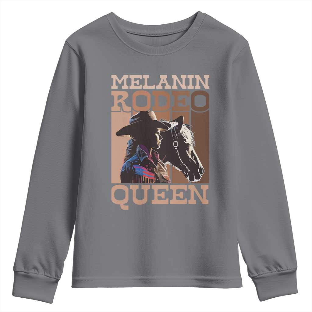 African American Cowgirl Youth Sweatshirt Melanin Rodeo Queen TS09