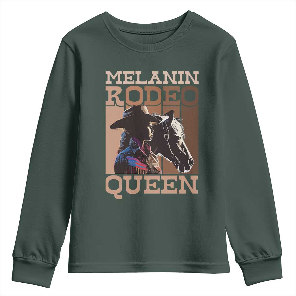 African American Cowgirl Youth Sweatshirt Melanin Rodeo Queen TS09