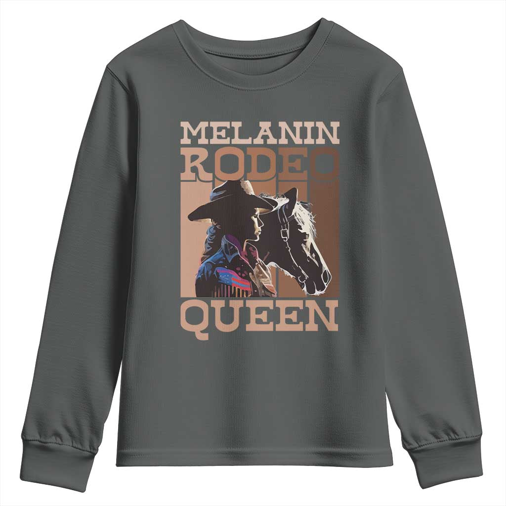 African American Cowgirl Youth Sweatshirt Melanin Rodeo Queen TS09
