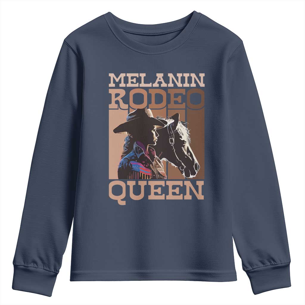 African American Cowgirl Youth Sweatshirt Melanin Rodeo Queen TS09