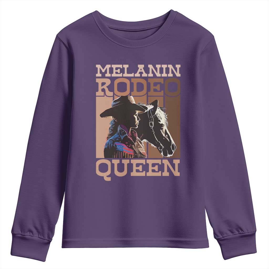 African American Cowgirl Youth Sweatshirt Melanin Rodeo Queen TS09