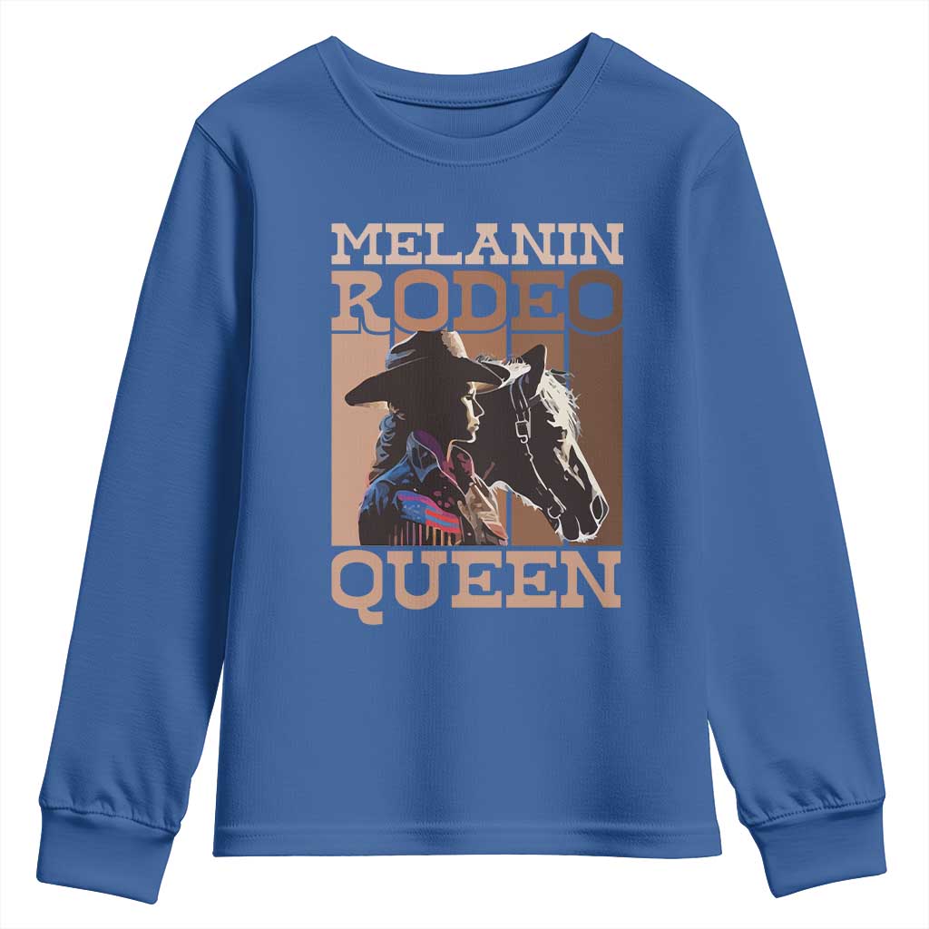 African American Cowgirl Youth Sweatshirt Melanin Rodeo Queen TS09