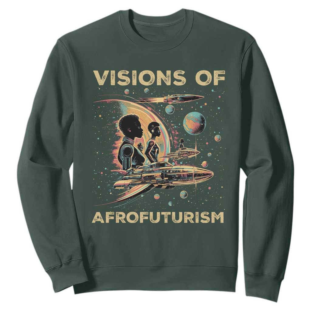 Visions Of Afrofuturism Sweatshirt African American Black History And Future TS09