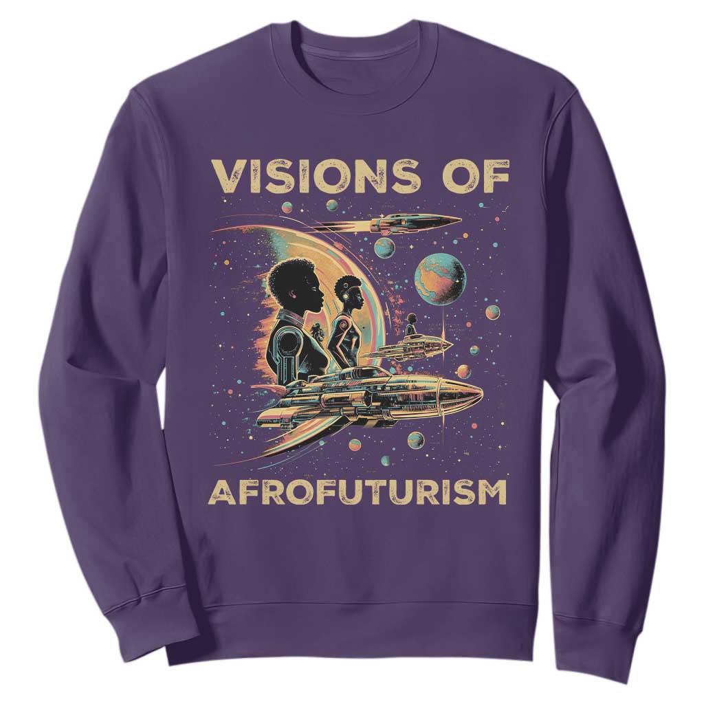Visions Of Afrofuturism Sweatshirt African American Black History And Future TS09