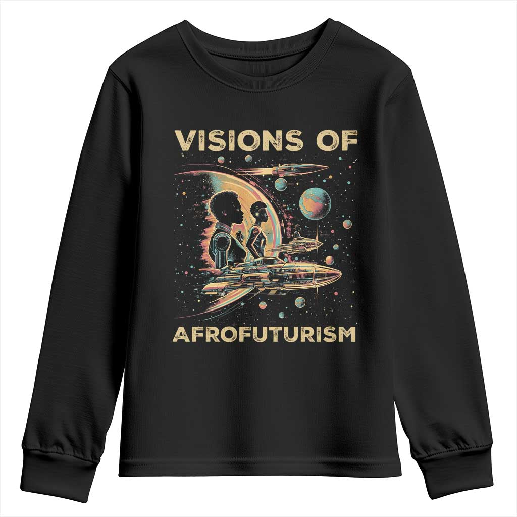 Visions Of Afrofuturism Youth Sweatshirt African American Black History And Future TS09