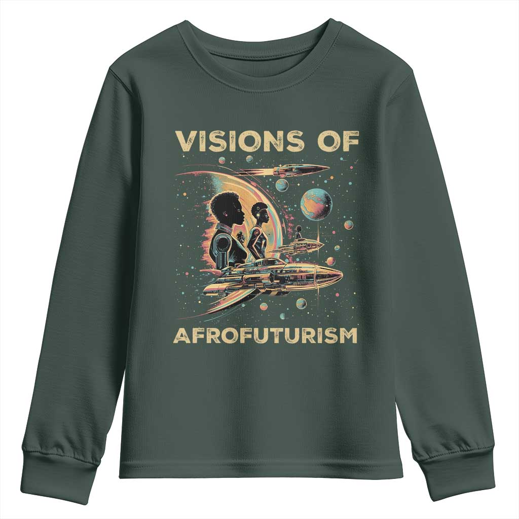 Visions Of Afrofuturism Youth Sweatshirt African American Black History And Future TS09