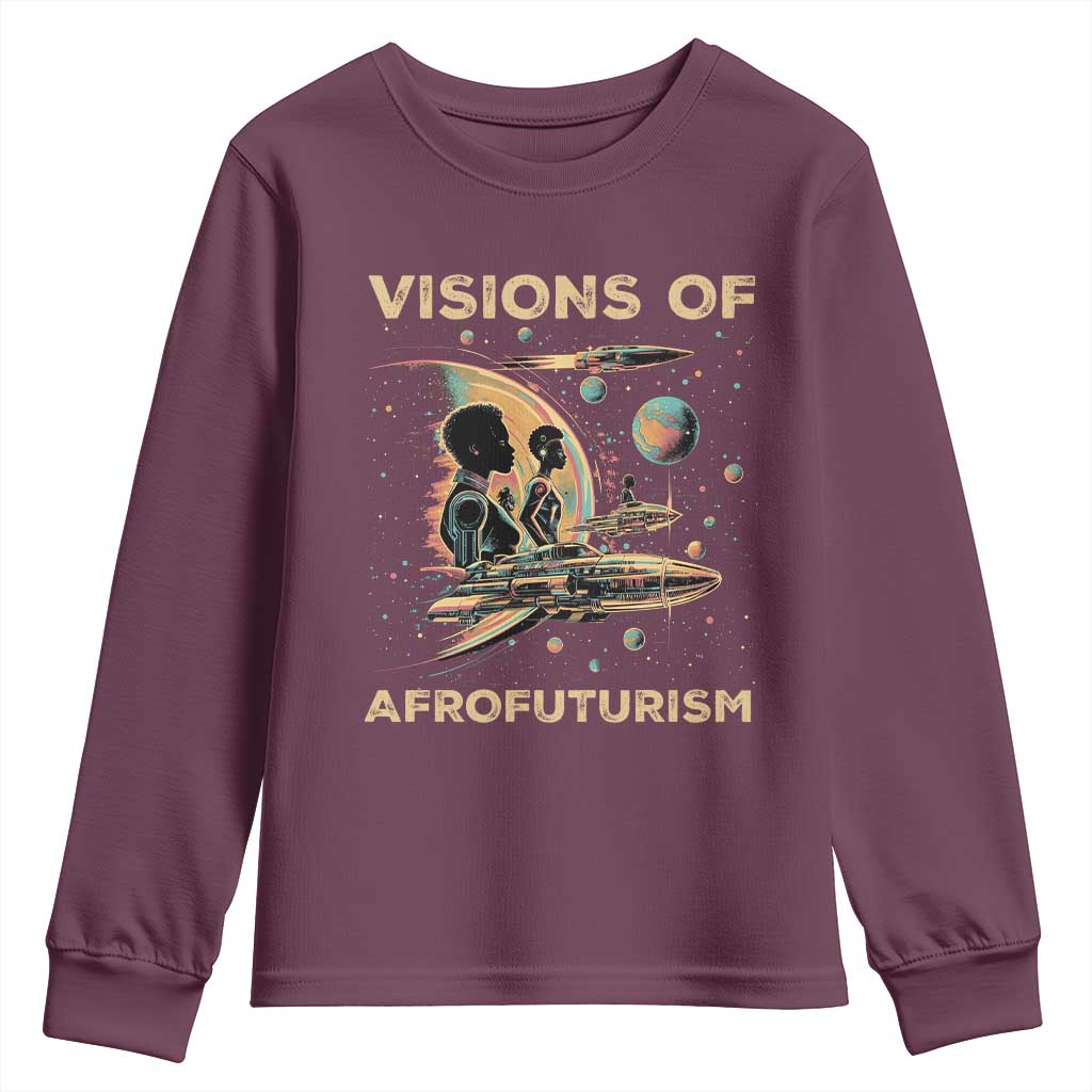 Visions Of Afrofuturism Youth Sweatshirt African American Black History And Future TS09